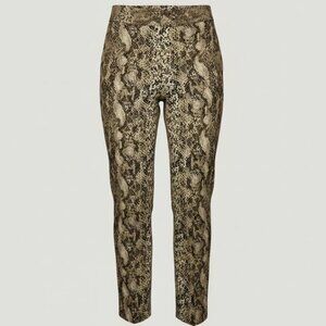 Dana Buchman Womens Size 4 NEW Snake Print Slim Pants Brown Stretch Career Chic